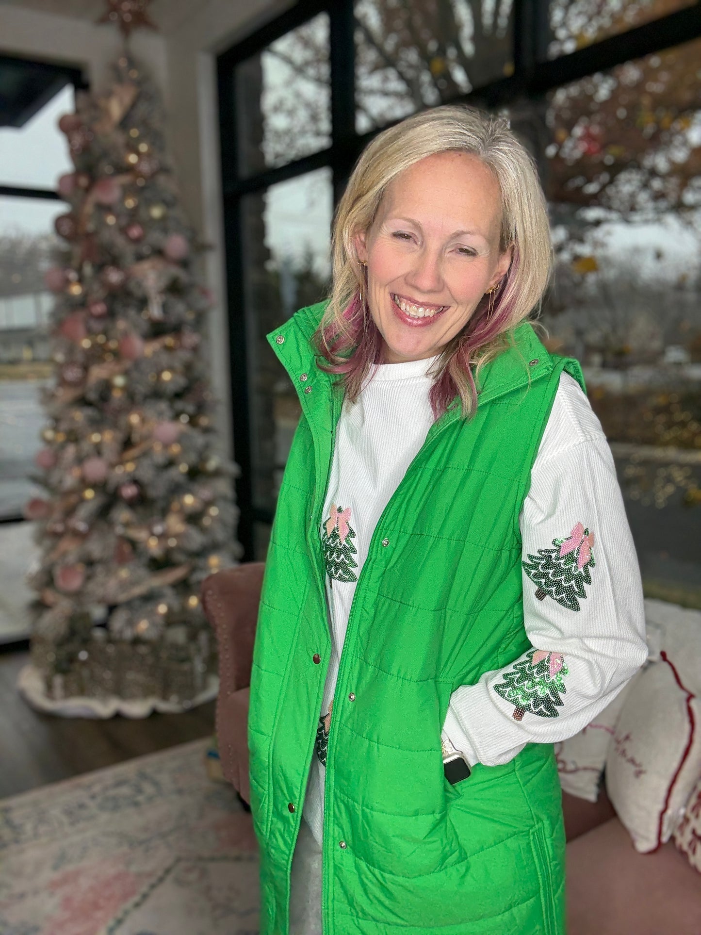 Summit Puffer Vest- Green