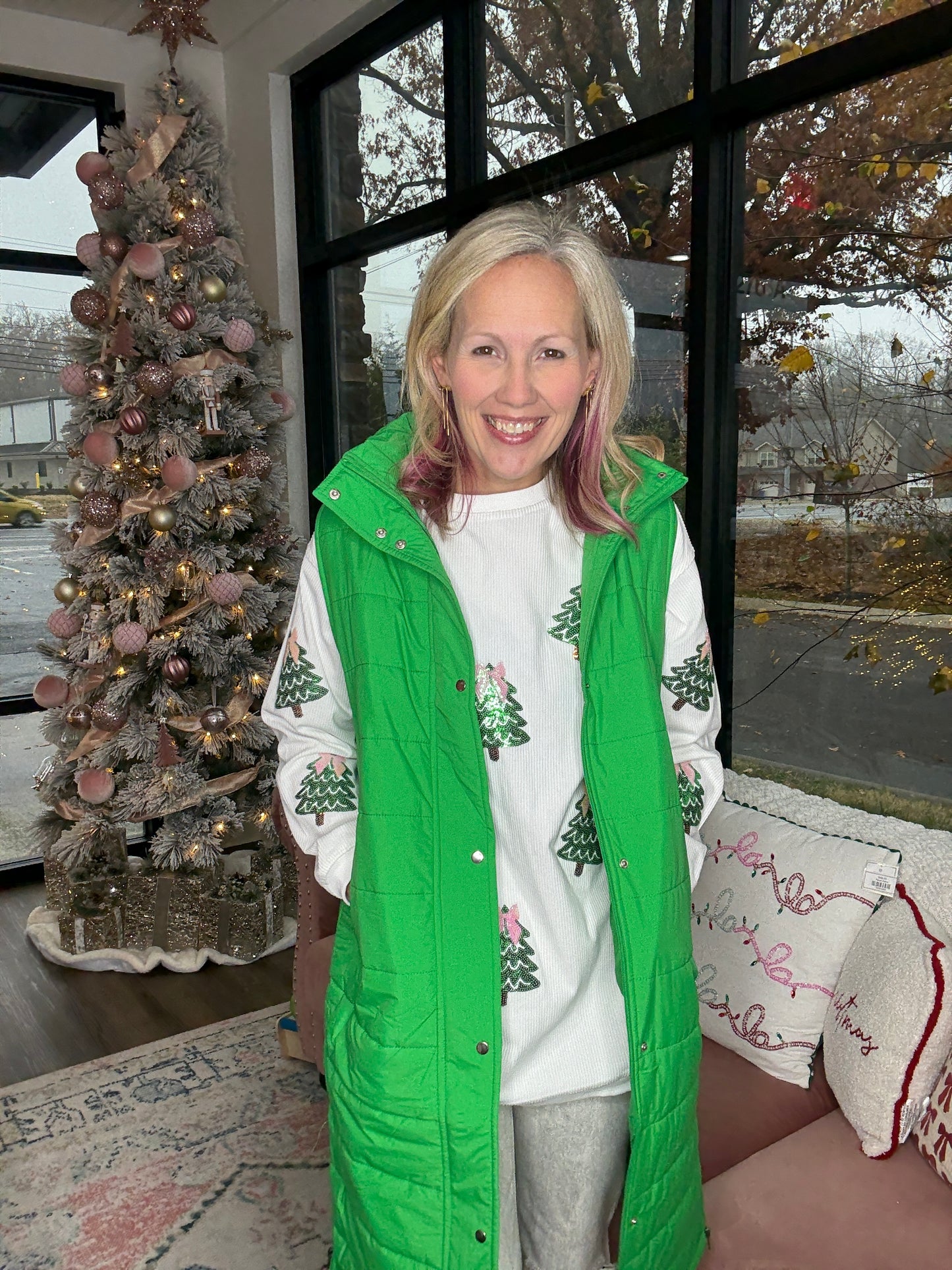 Summit Puffer Vest- Green