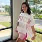 Waffle Shorts 2 Tone Pink