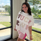 Waffle Shorts 2 Tone Pink