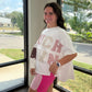 Waffle Shorts 2 Tone Pink