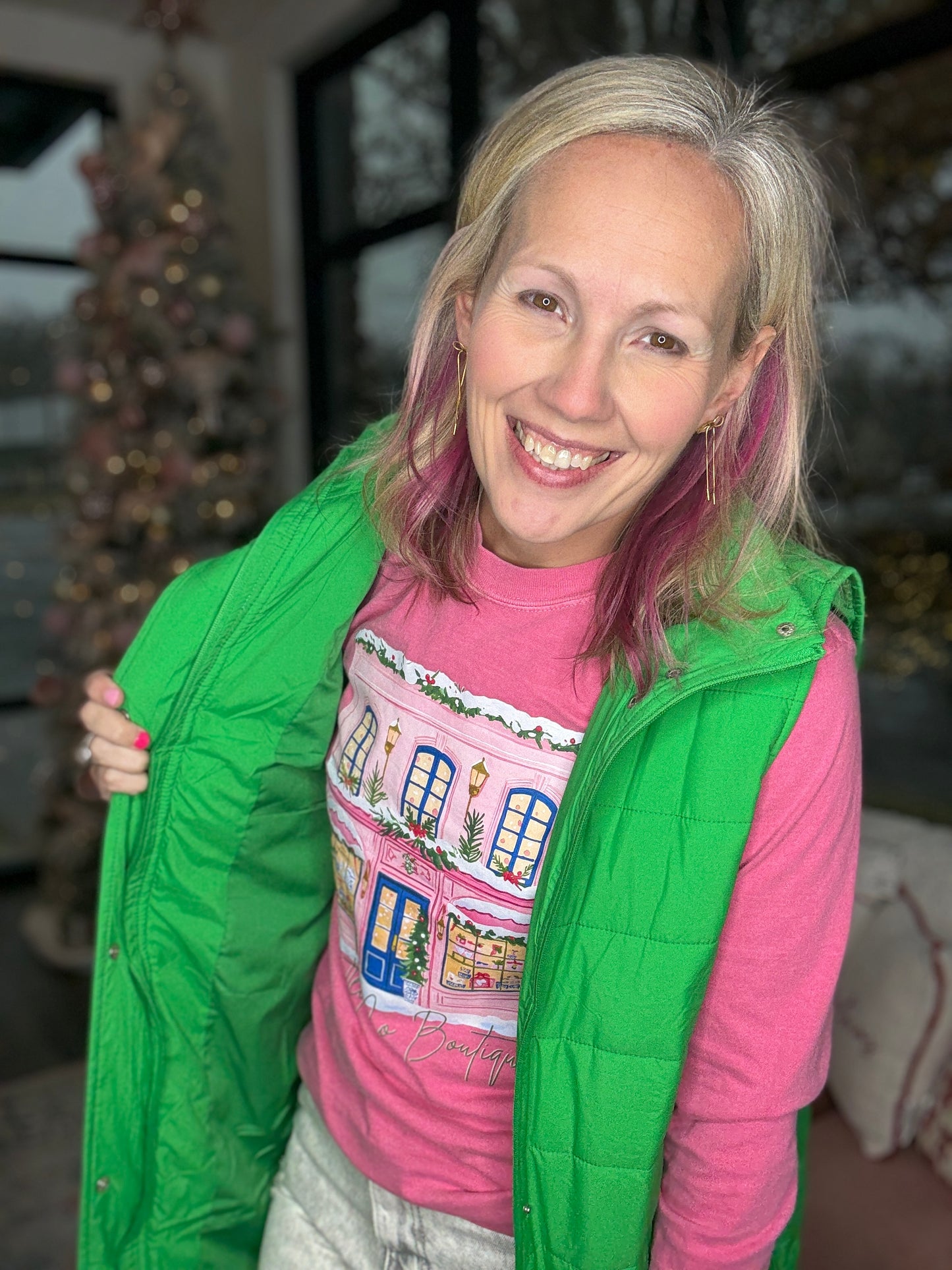 Summit Puffer Vest- Green