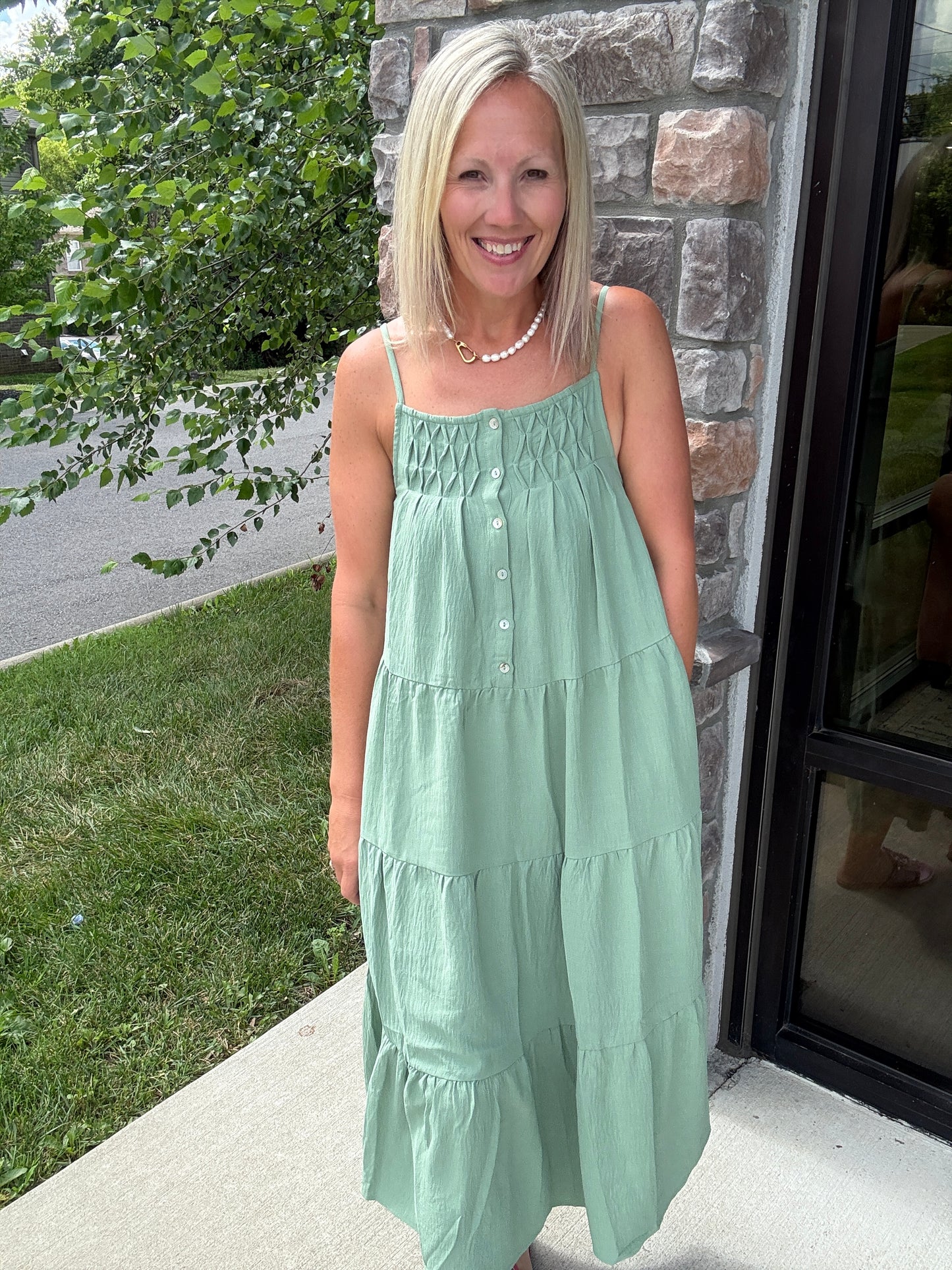 Sage in Bloom Dress