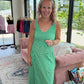 Luciana Striped Dress- Green