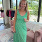 Luciana Striped Dress- Green