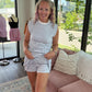 Coastal Stripes Skort Set- Blue