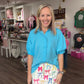 Sutton Button Up Top- Blue