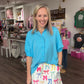 Sutton Button Up Top- Blue