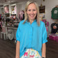 Sutton Button Up Top- Blue