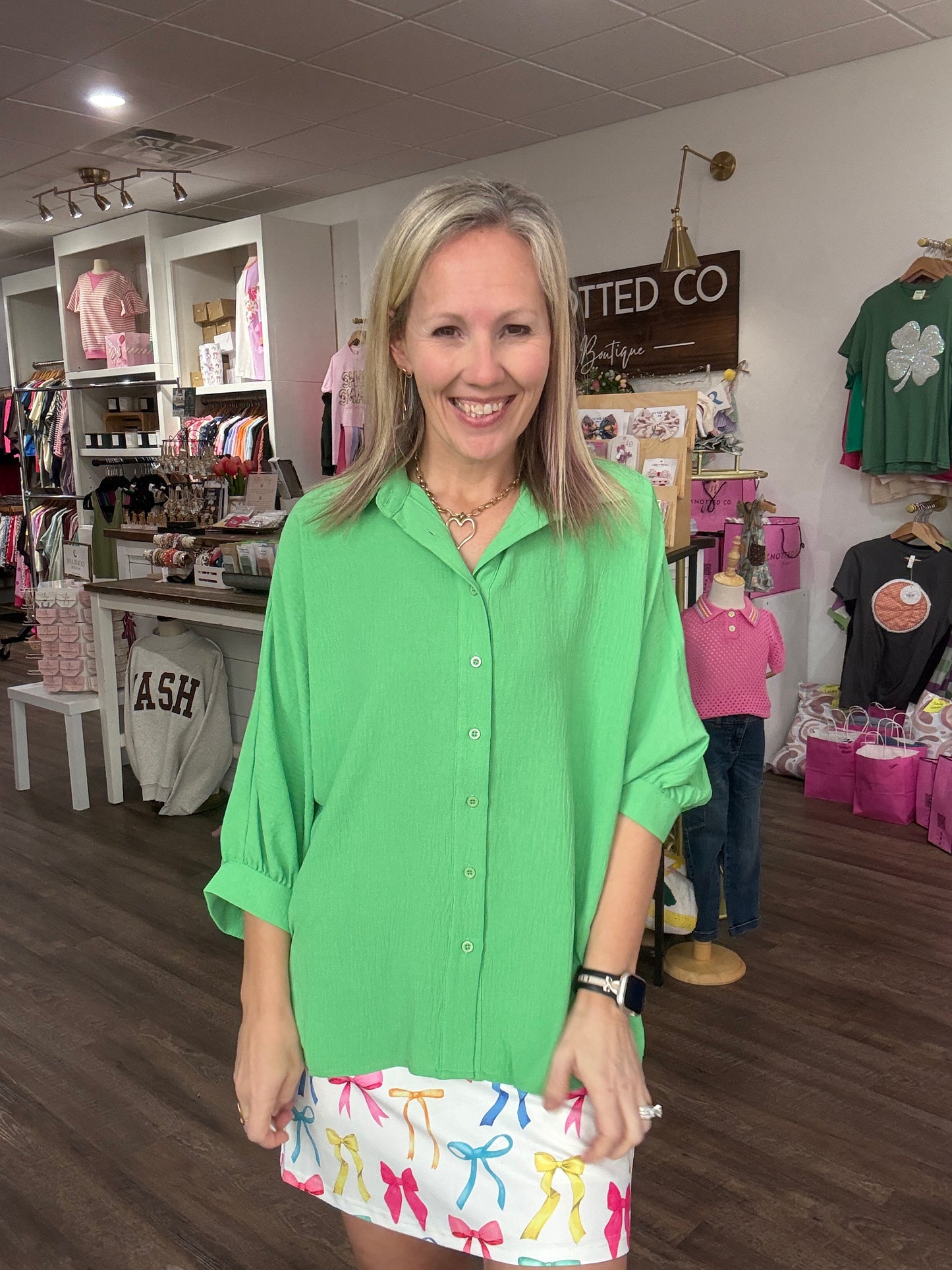 Sloane Button Up- Green