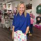 Sutton Button Up Top-Royal