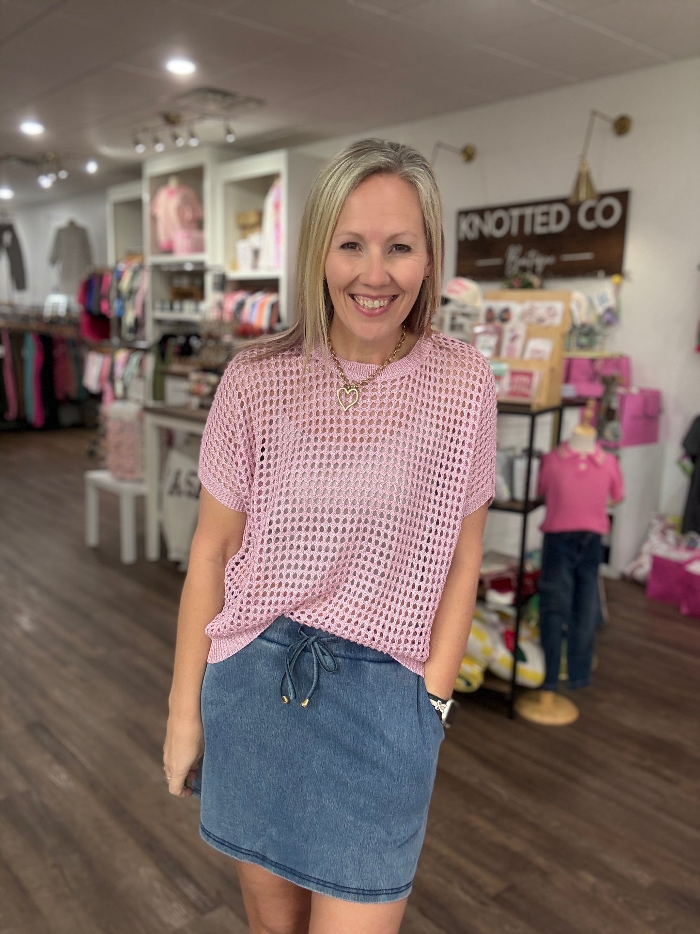 Denim Stretch Skort- Light