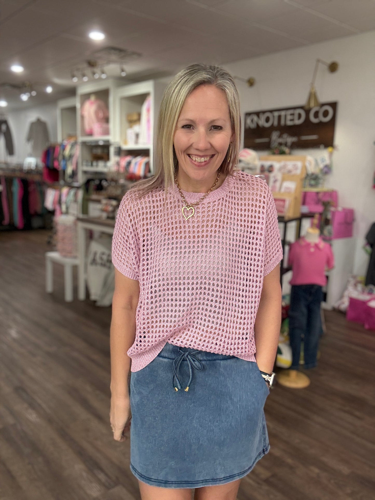 Denim Stretch Skort- Light