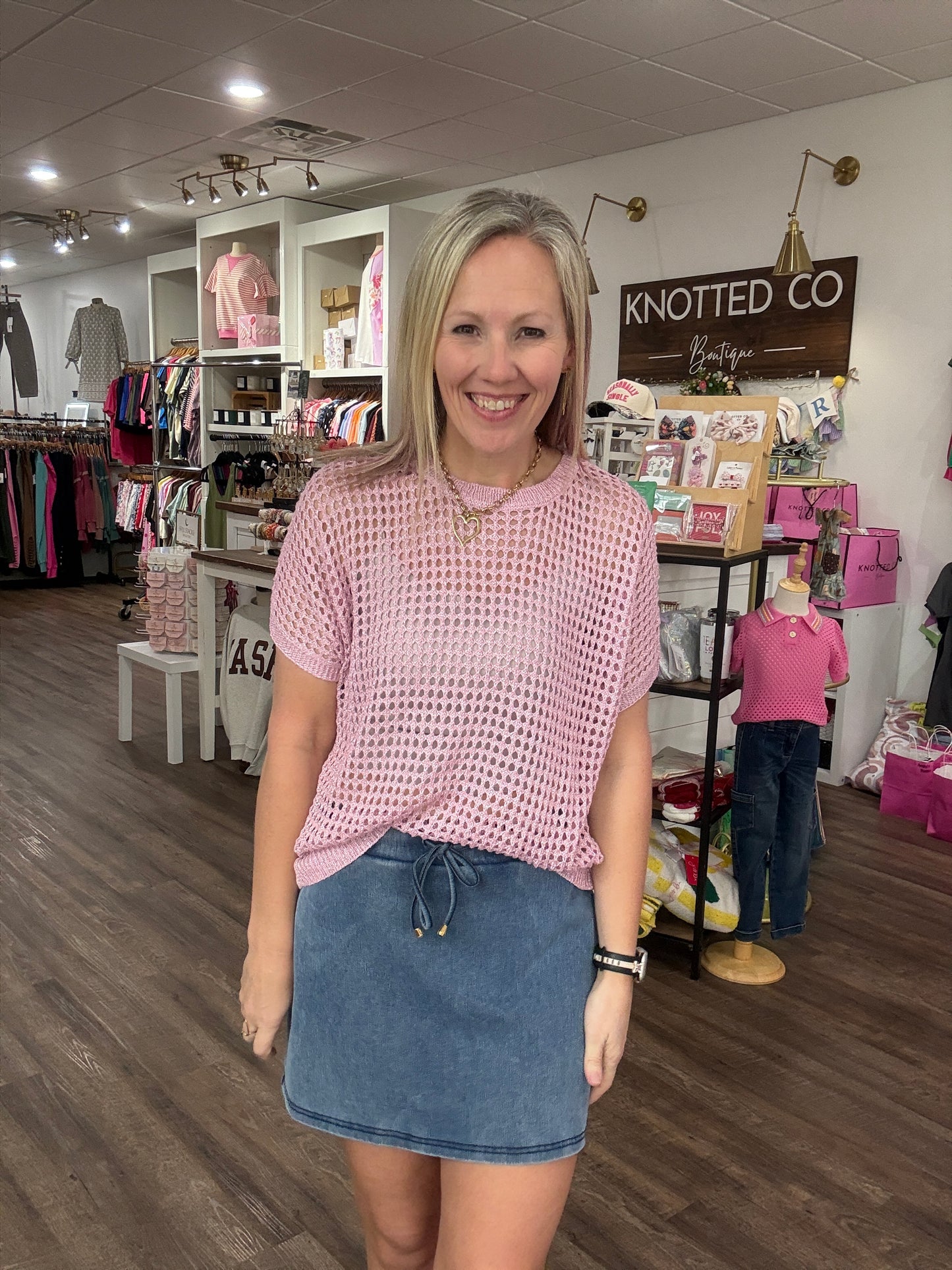 Denim Stretch Skort- Light