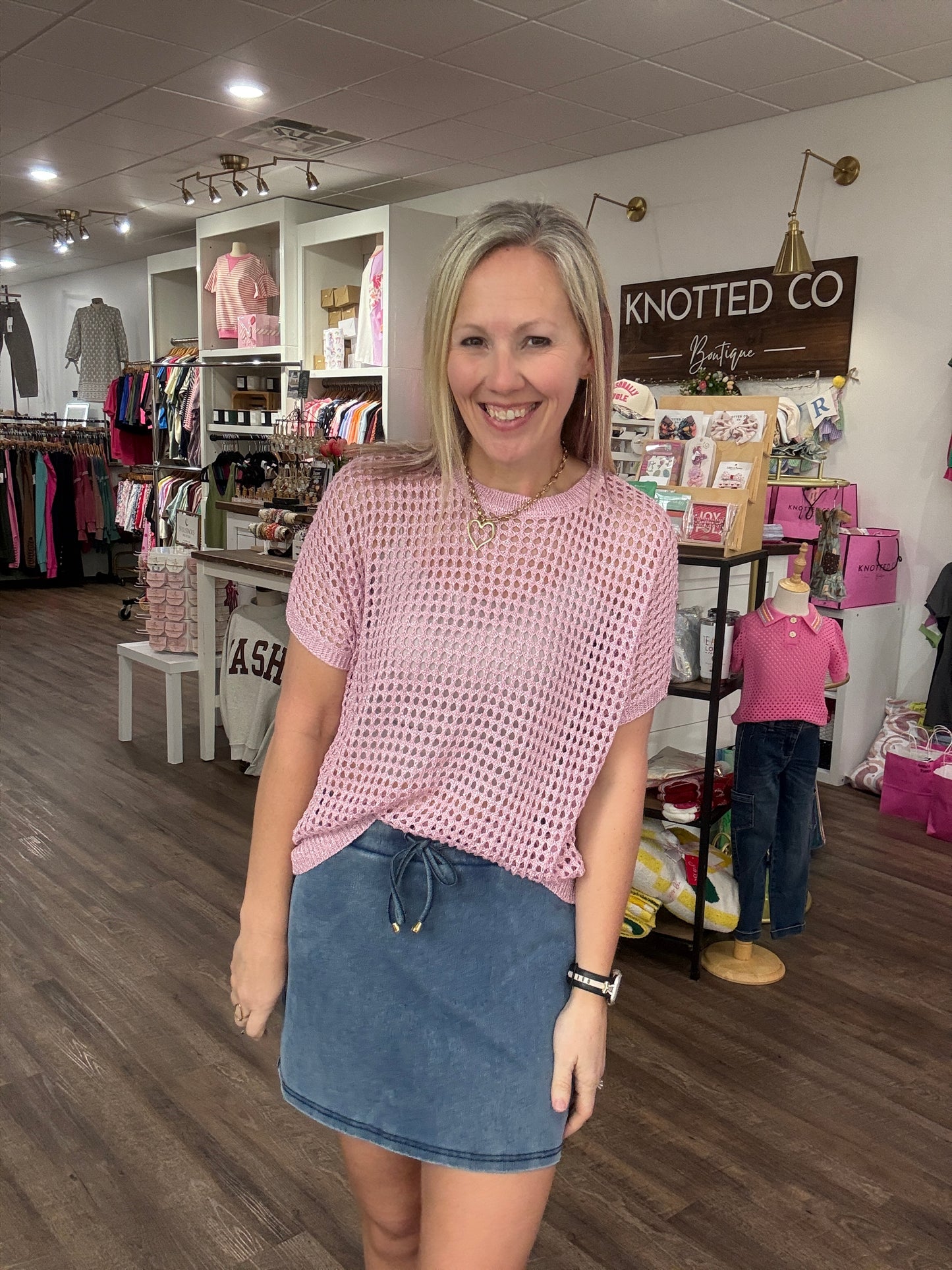 Denim Stretch Skort- Light