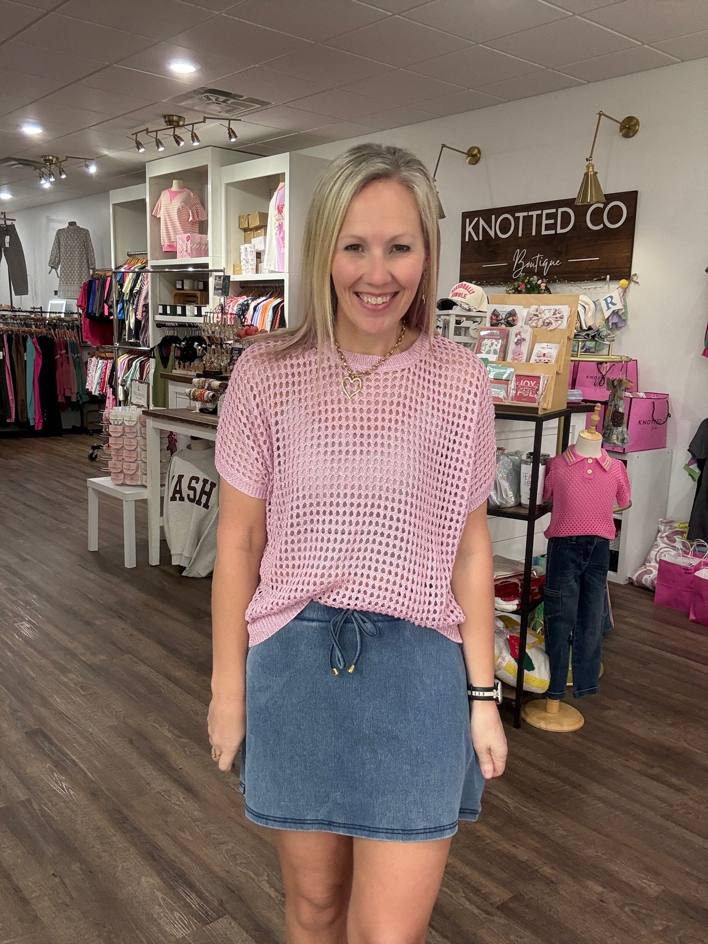 Denim Stretch Skort- Light