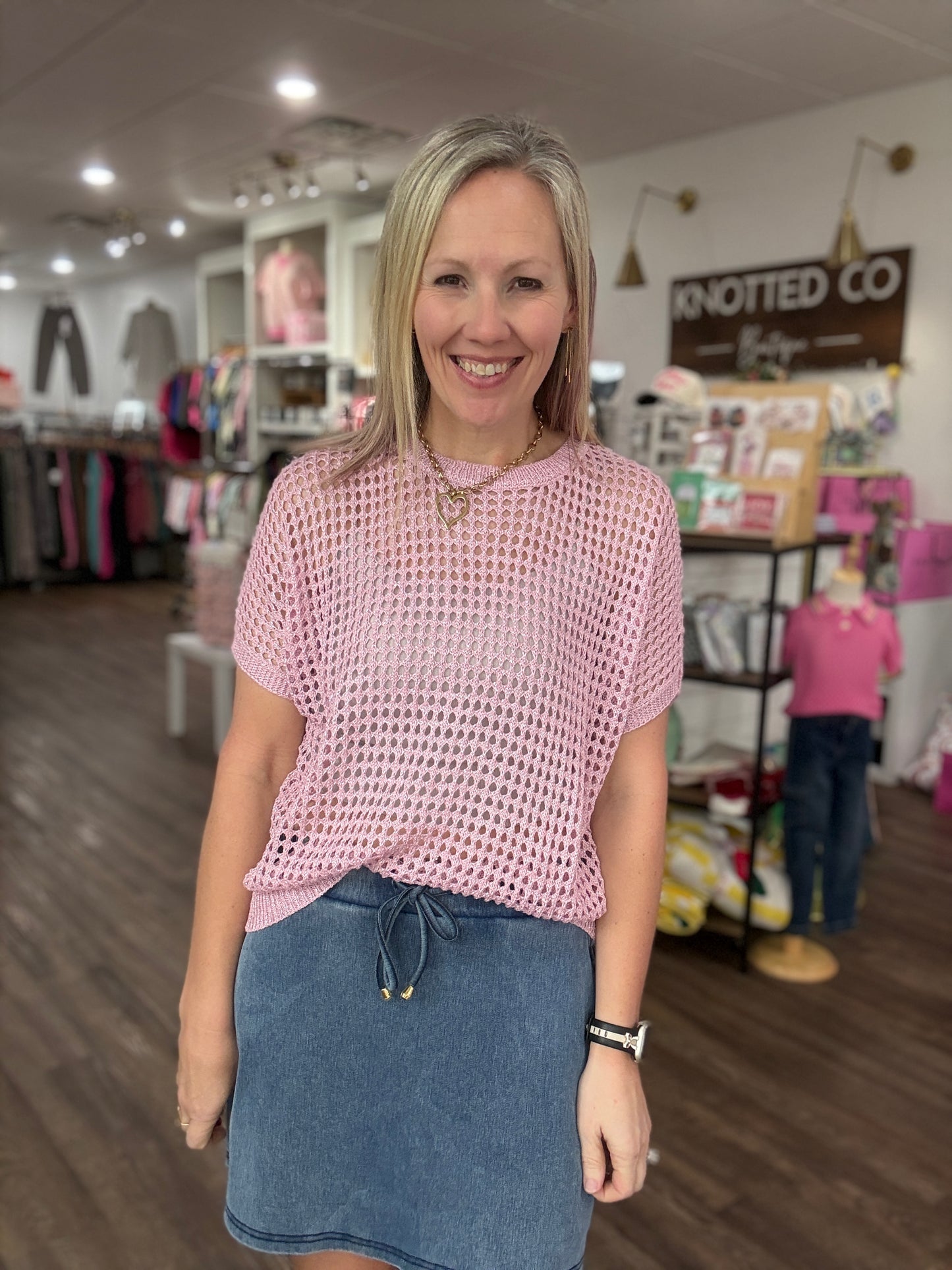 Denim Stretch Skort- Light