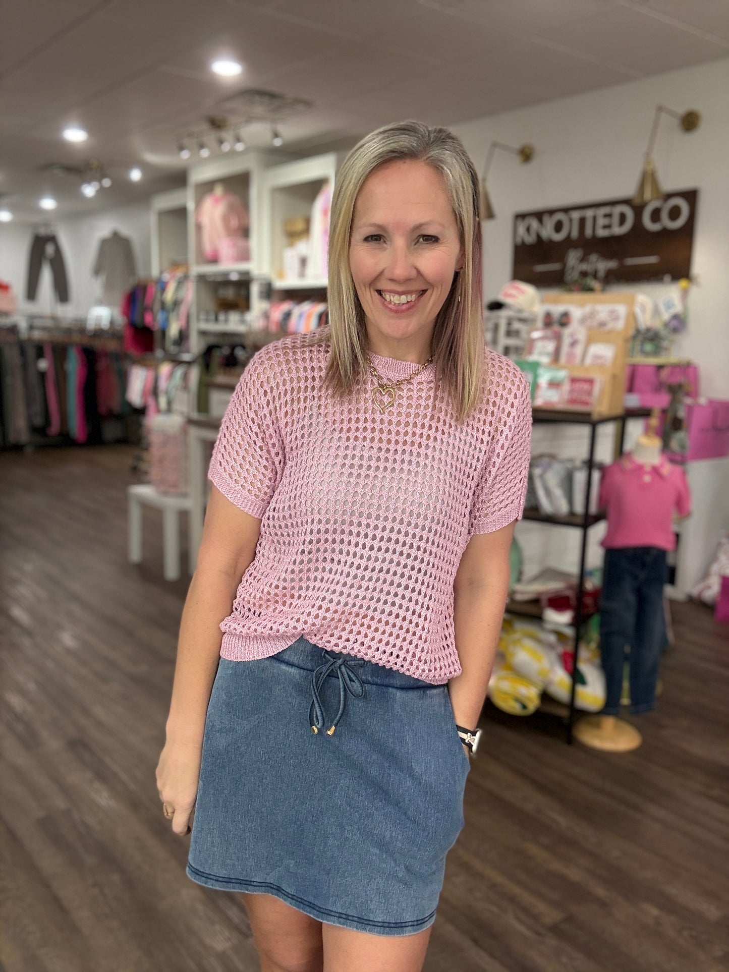 Denim Stretch Skort- Light