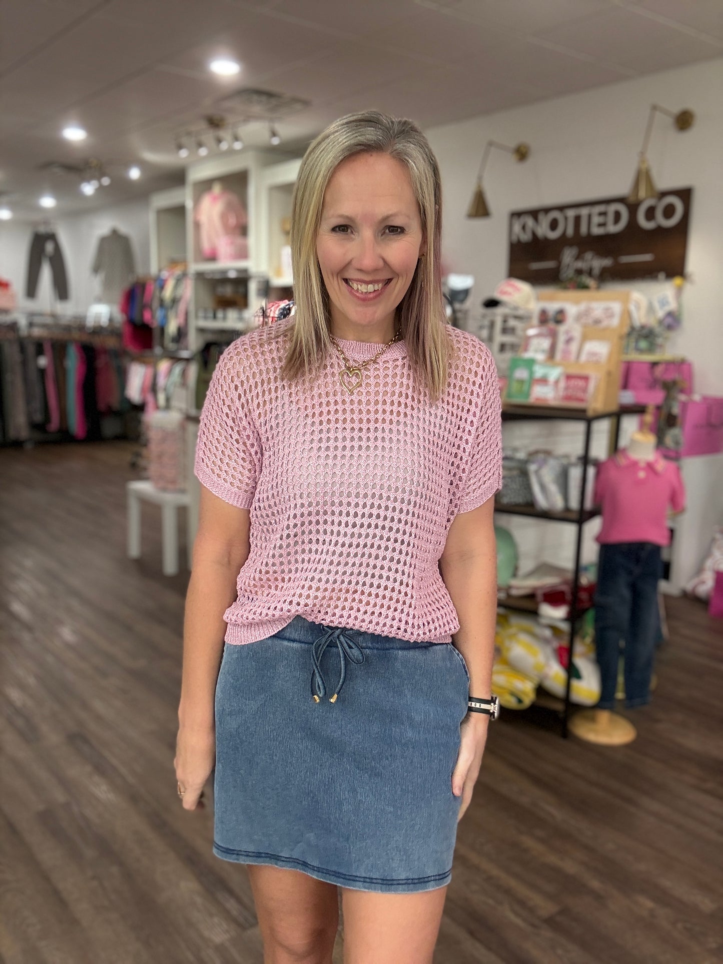 Denim Stretch Skort- Light