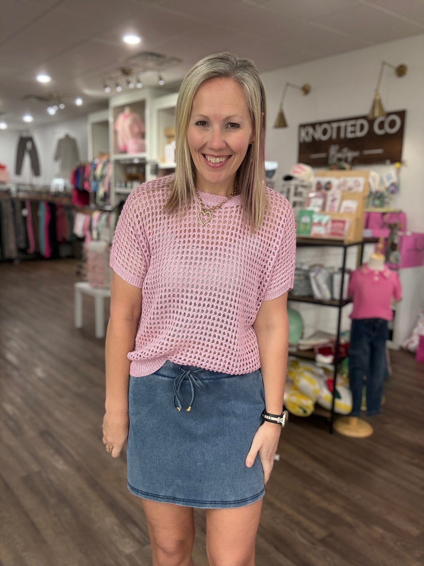 Denim Stretch Skort- Light