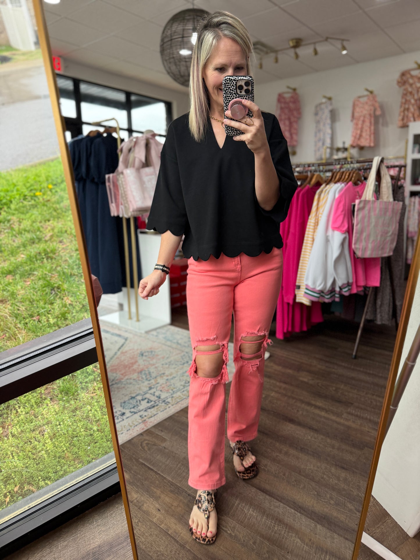 Coral Crush Dad Jean