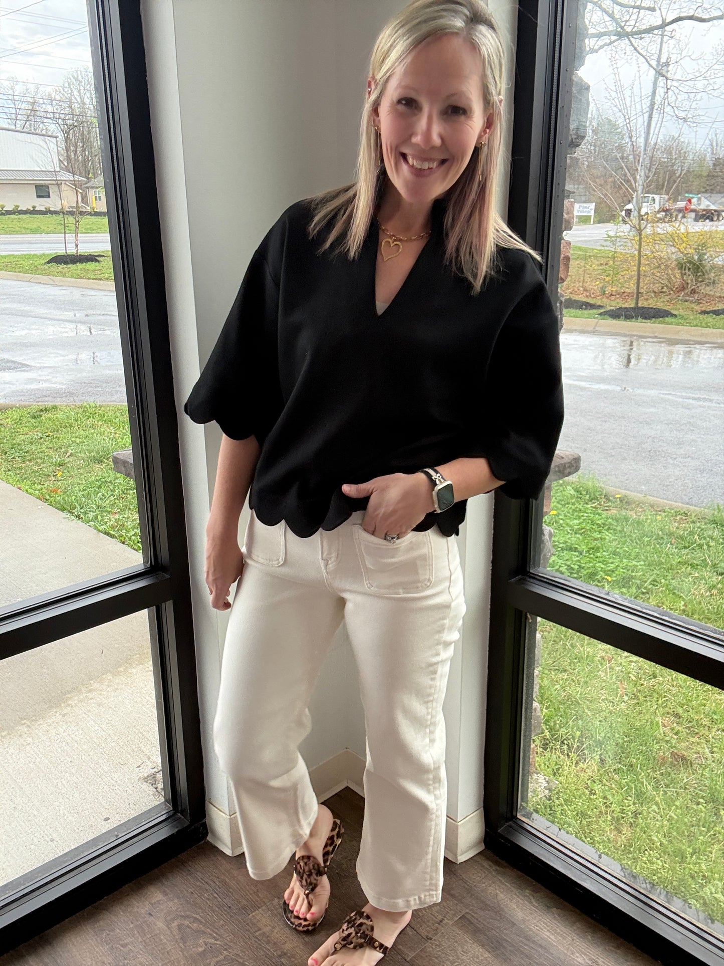 Sweet Cream Cropped Denim