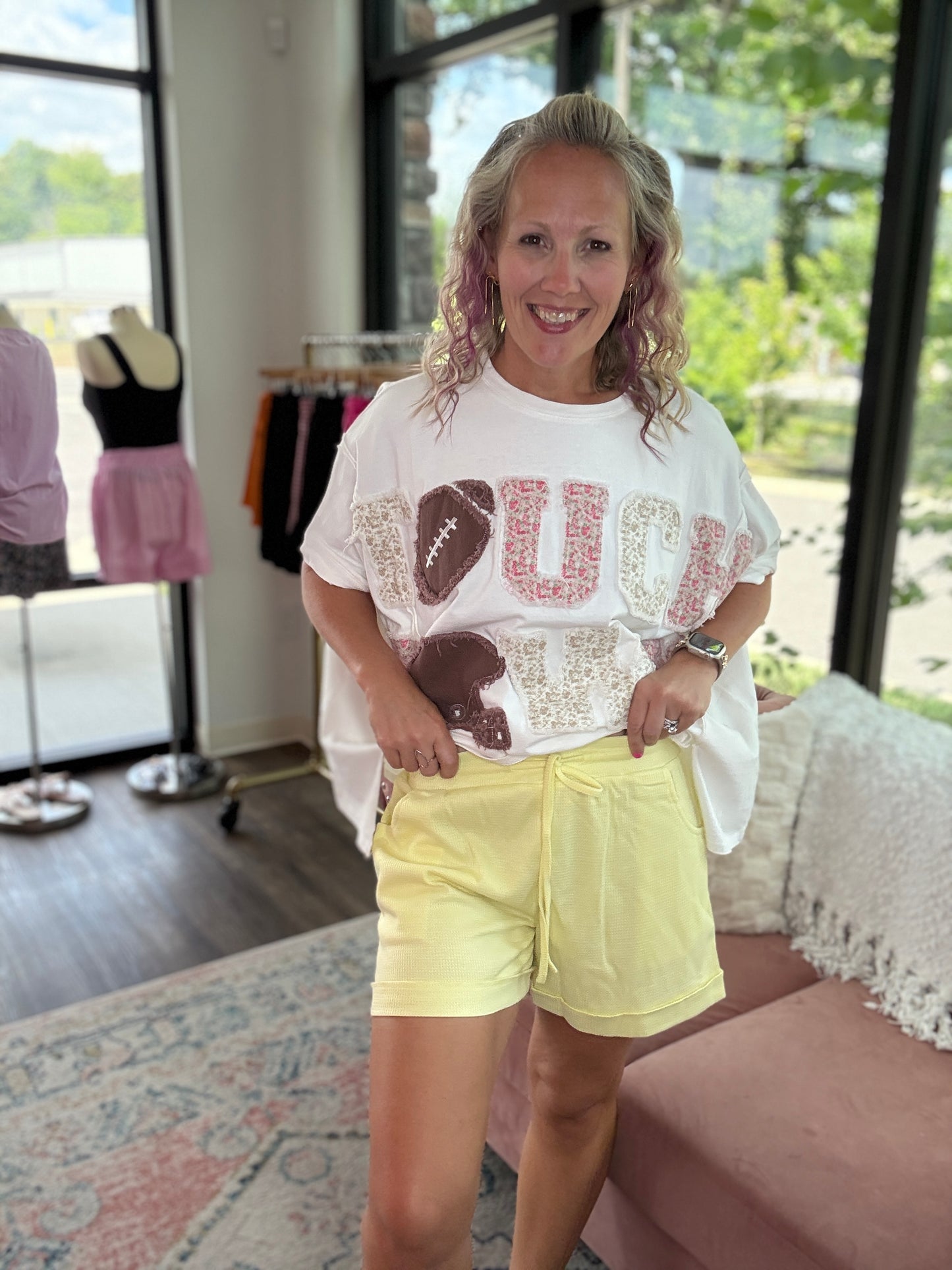 Knit Shorts- Yellow
