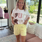 Knit Shorts- Yellow