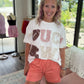 Knit Shorts- Coral