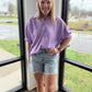 Sutton Button Up- Lavender