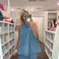 On Repeat Chambray Set
