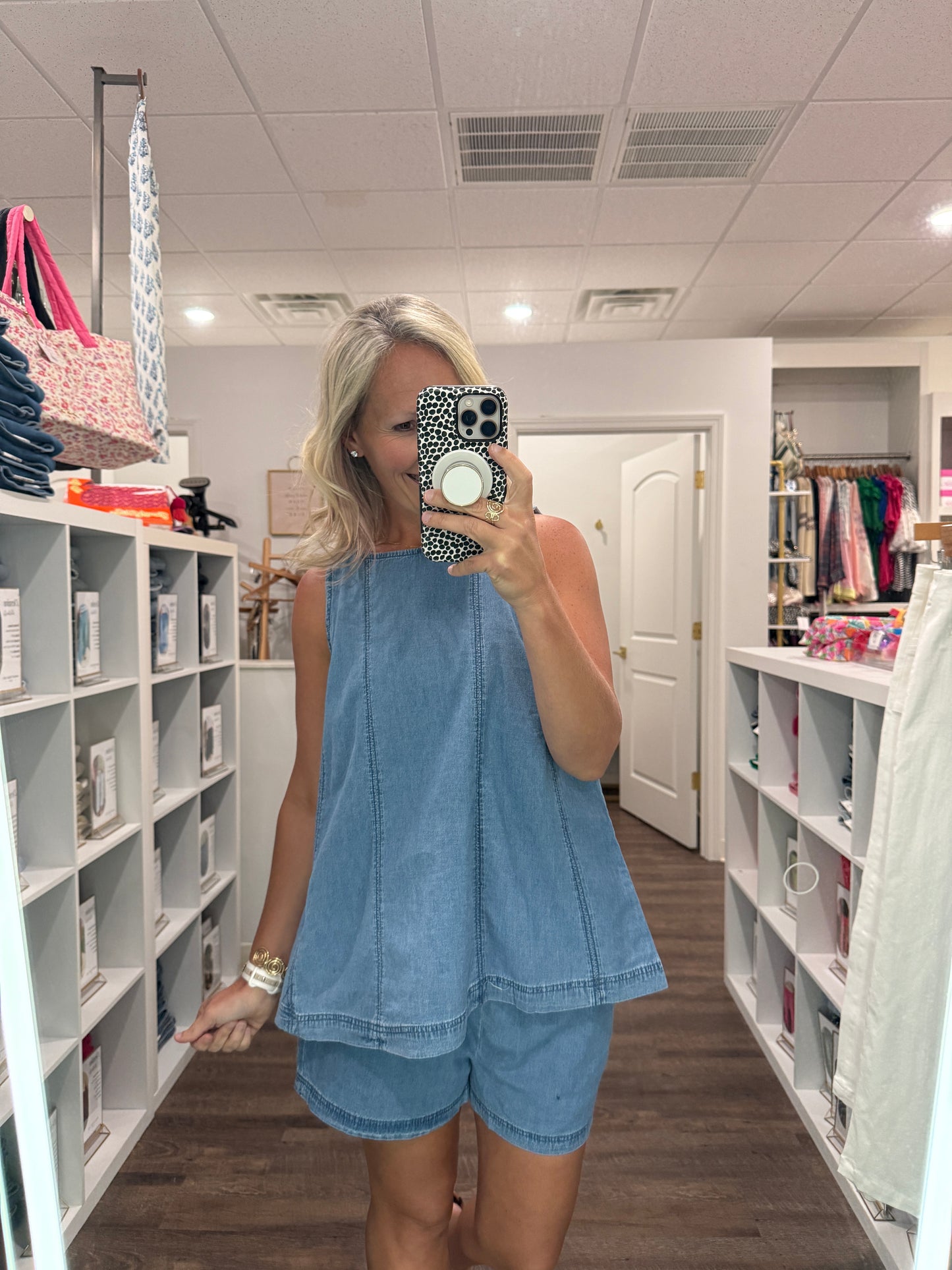 On Repeat Chambray Set