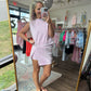 Violet Crush Acid Wash Skort Set