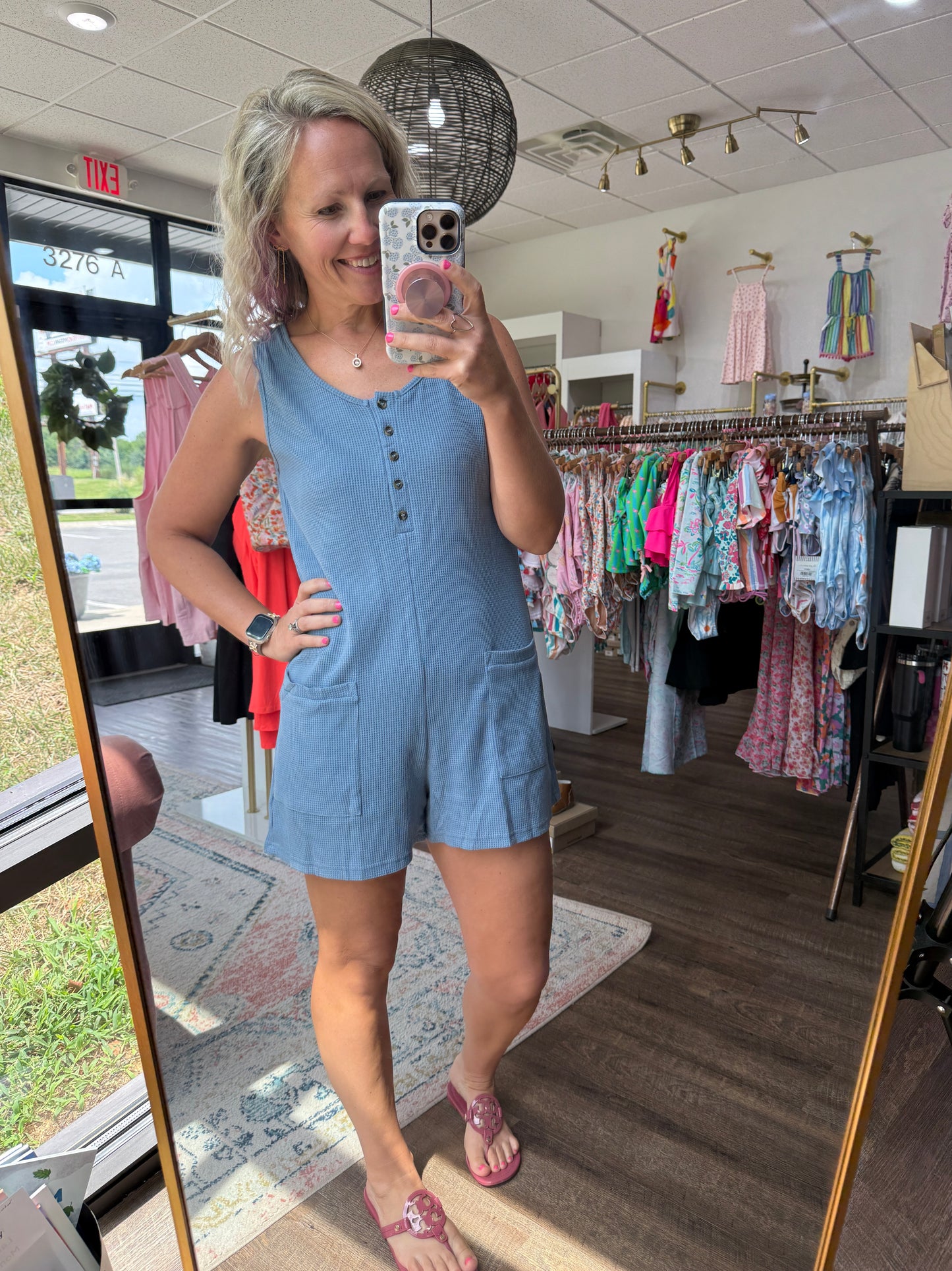 Easy Days Romper- Blue