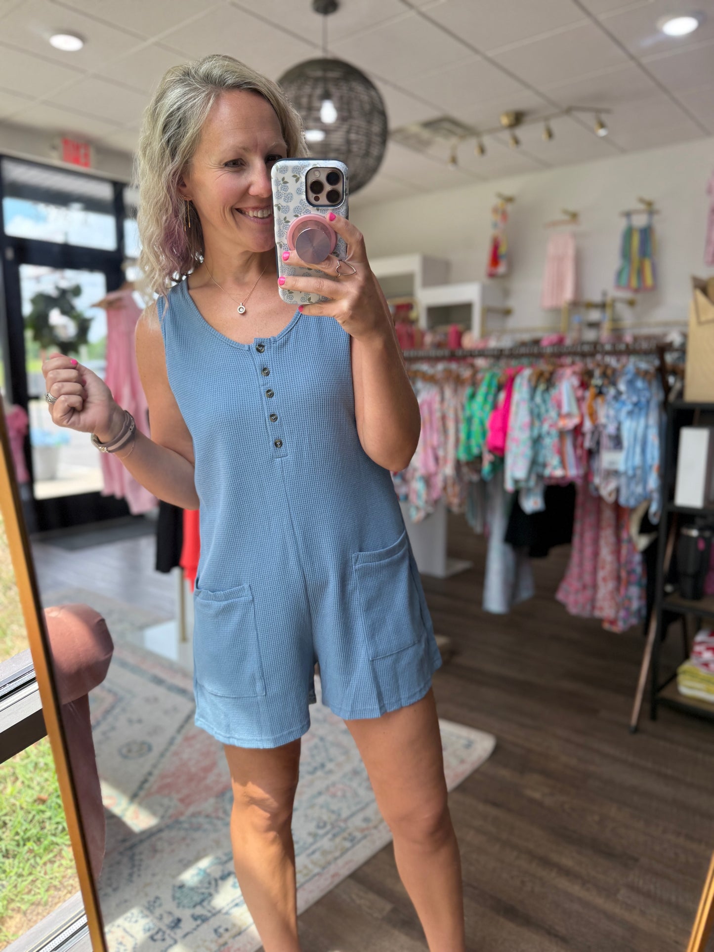 Easy Days Romper- Blue