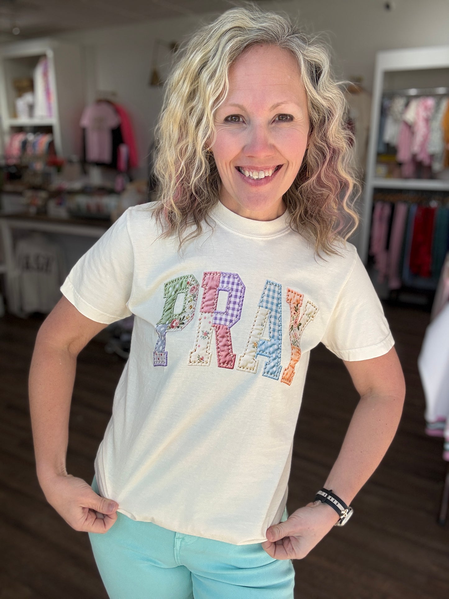 Patchwork Prayer Tee