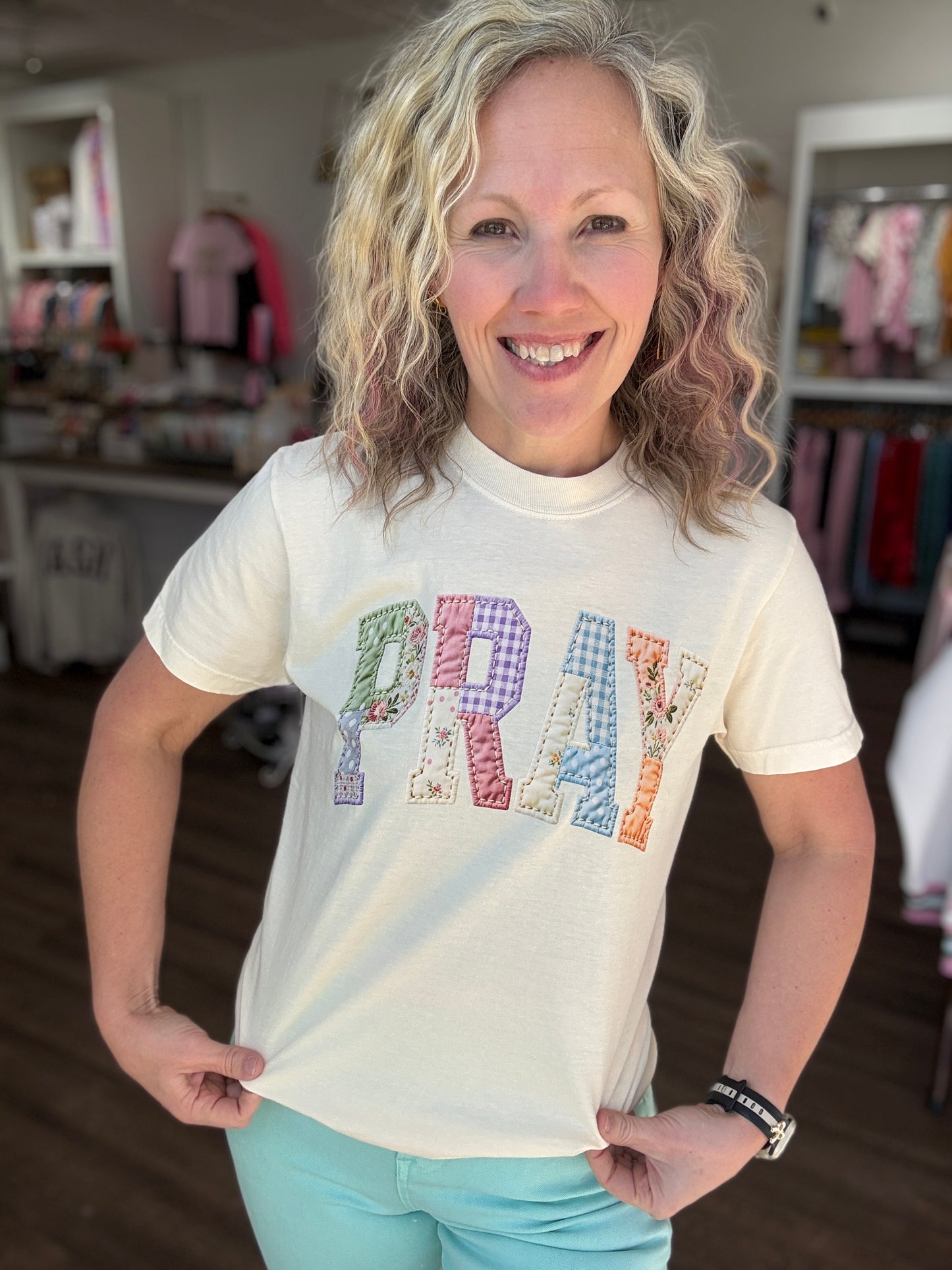 Patchwork Prayer Tee