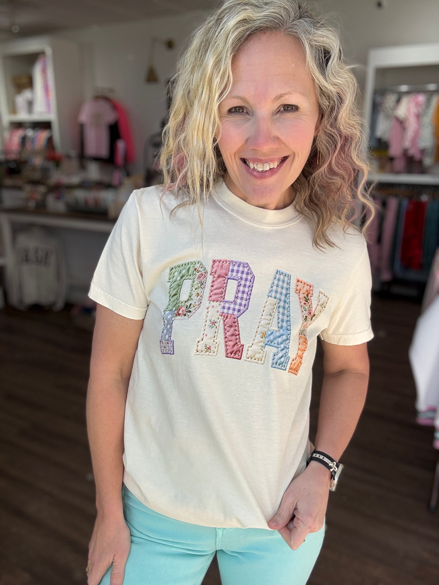 Patchwork Prayer Tee