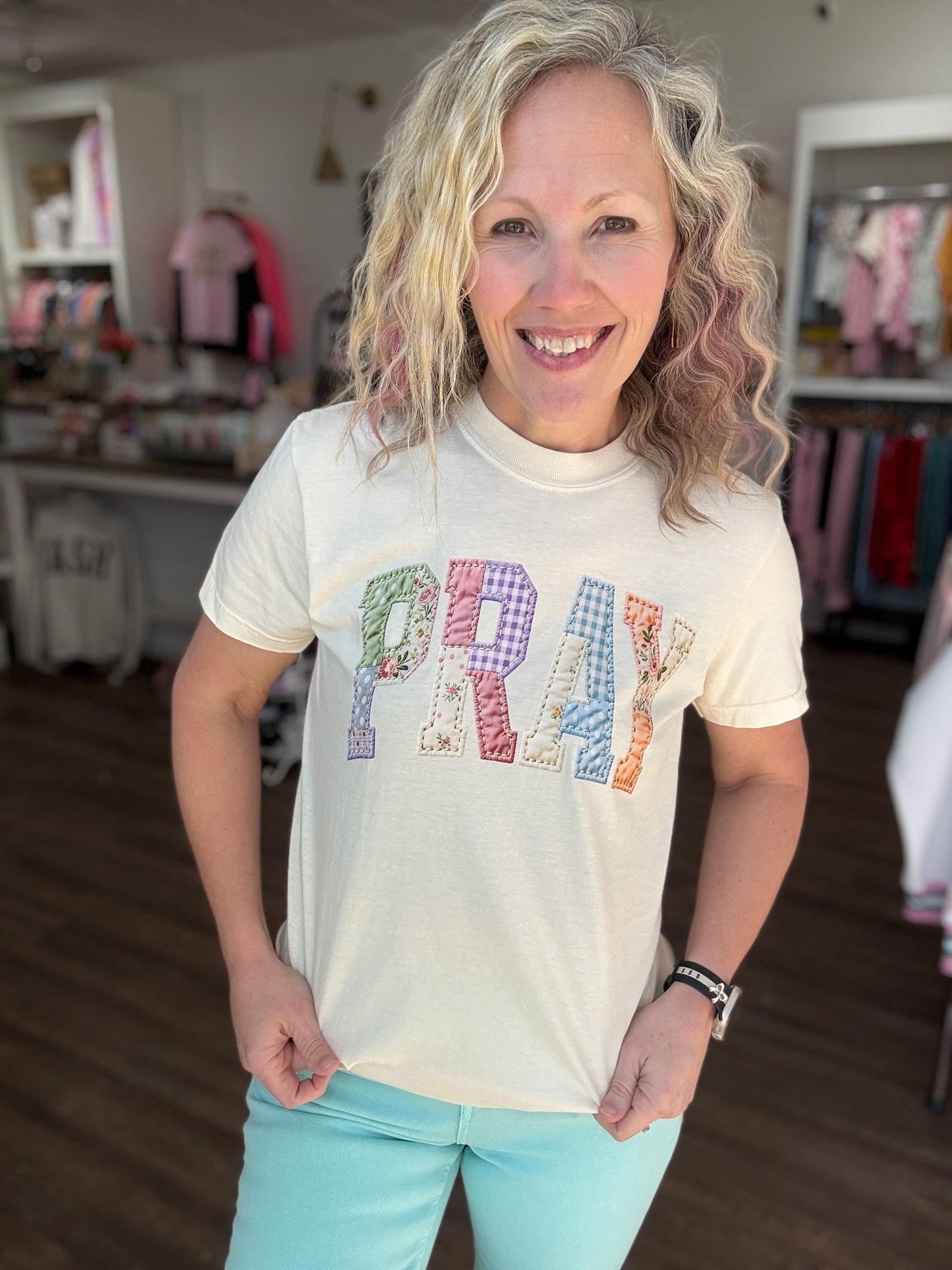 Patchwork Prayer Tee