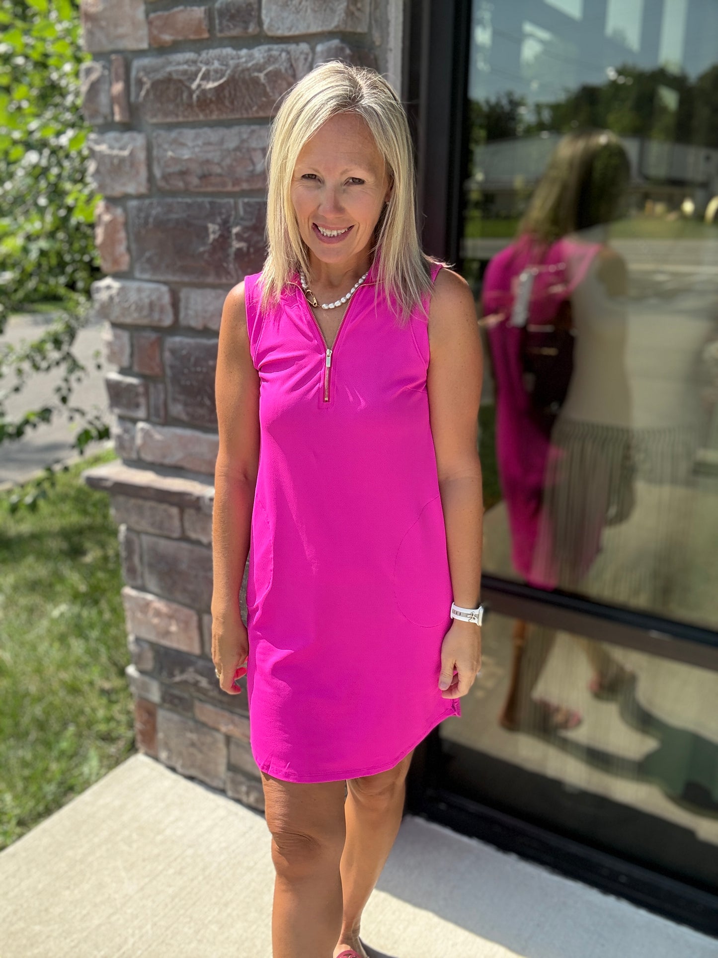Magenta on the Go Dress