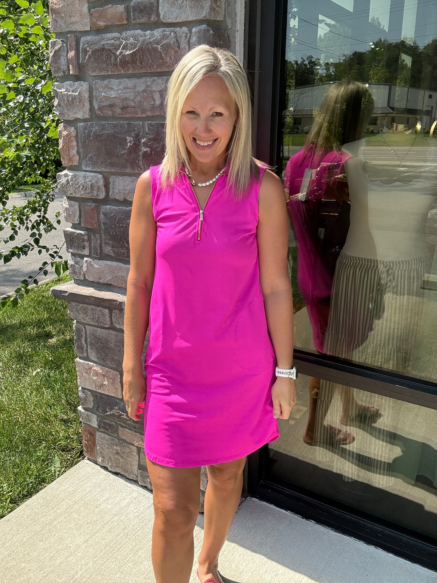 Magenta on the Go Dress