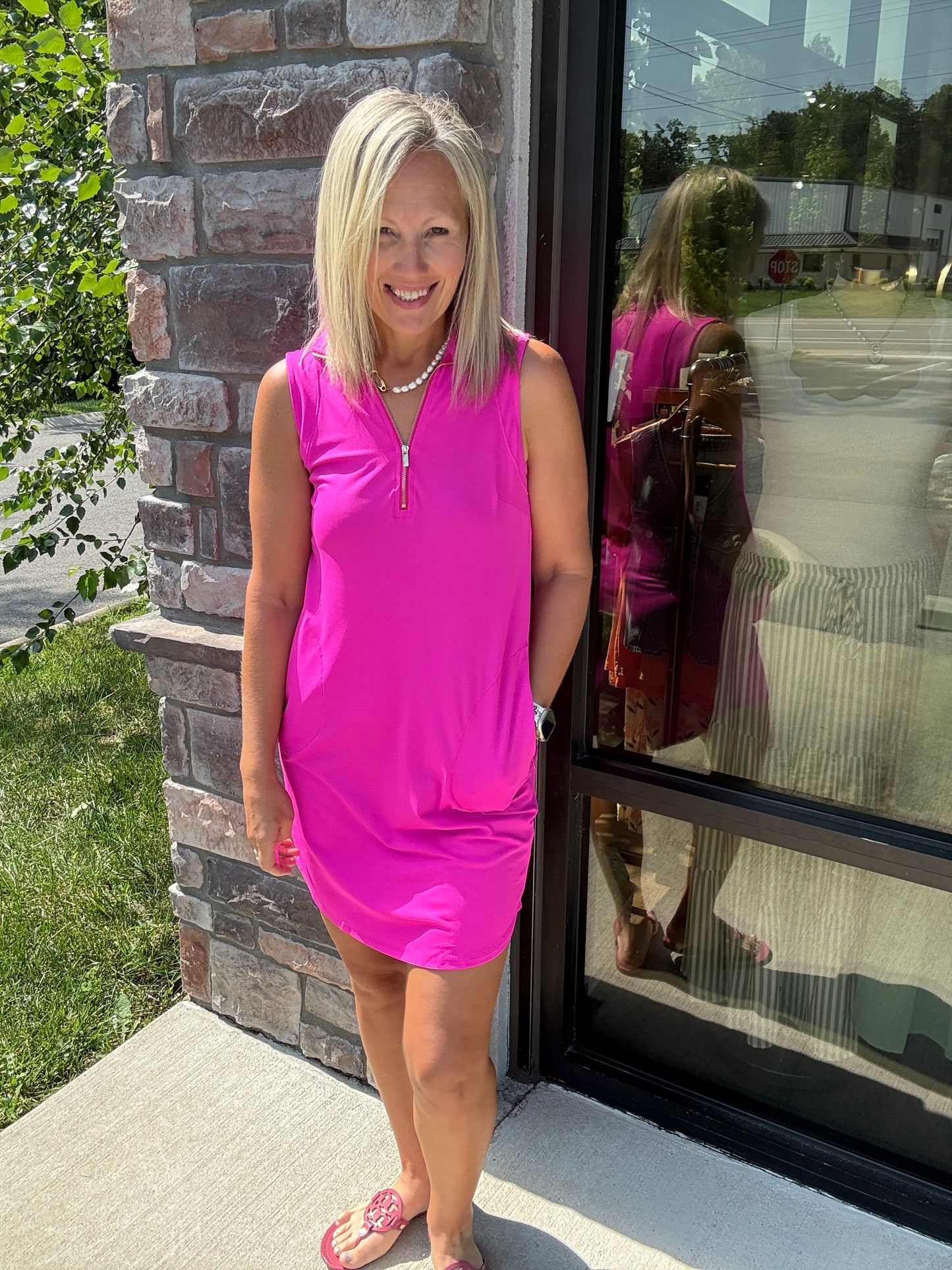 Magenta on the Go Dress