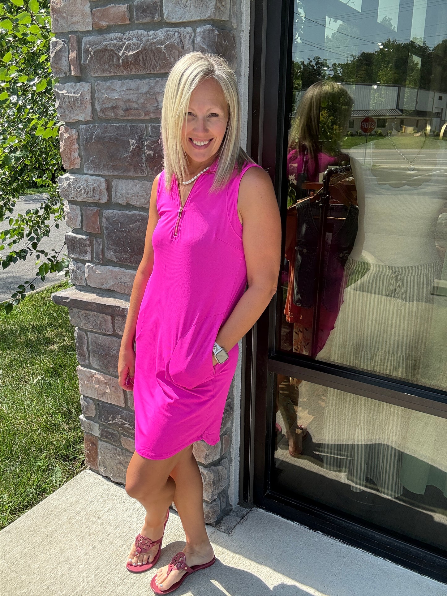 Magenta on the Go Dress