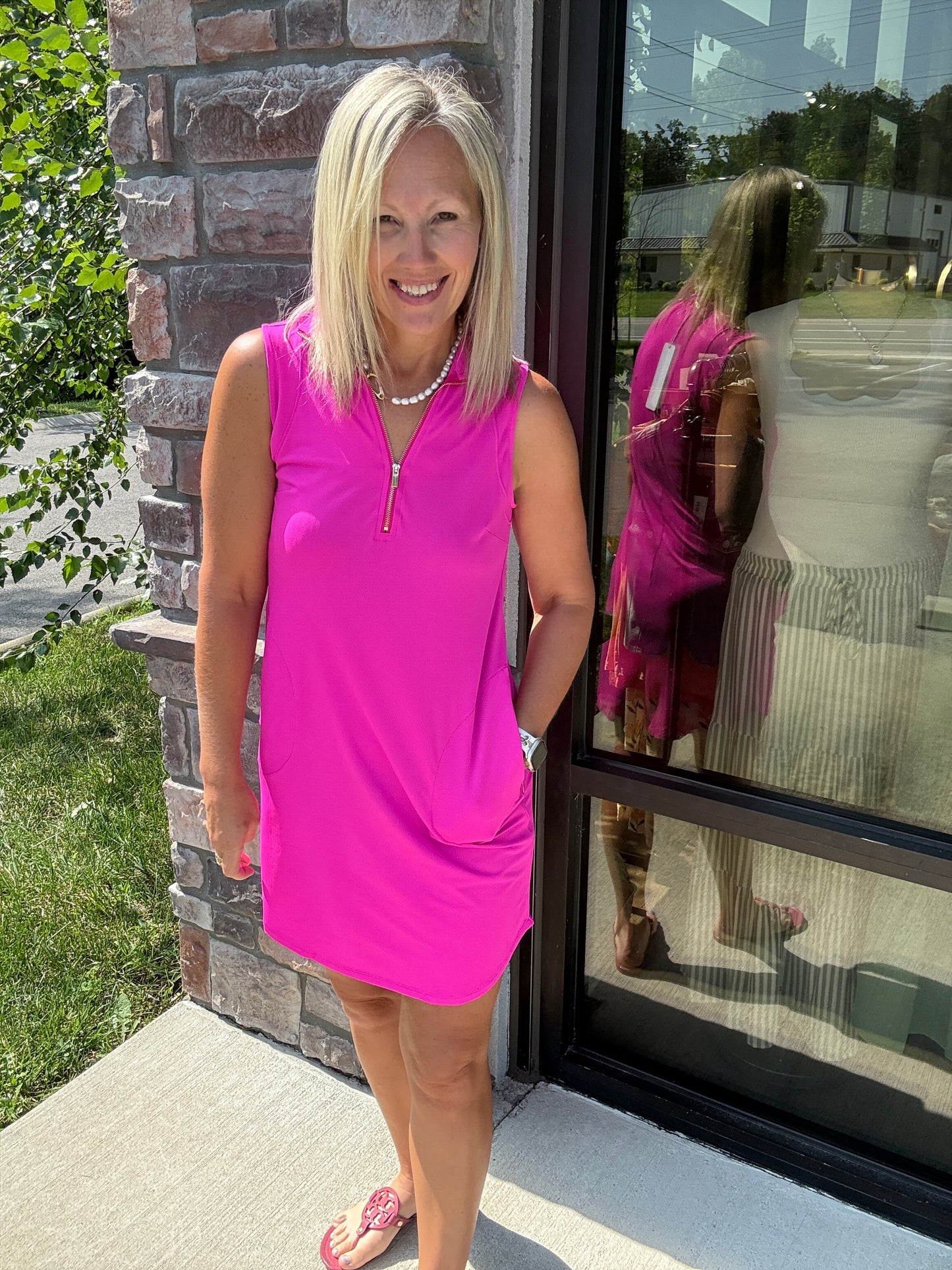 Magenta on the Go Dress
