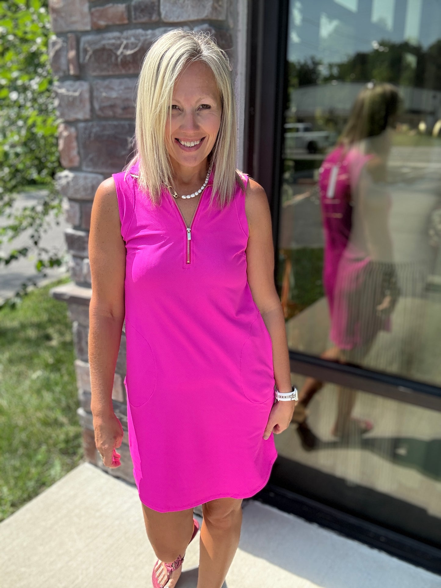 Magenta on the Go Dress