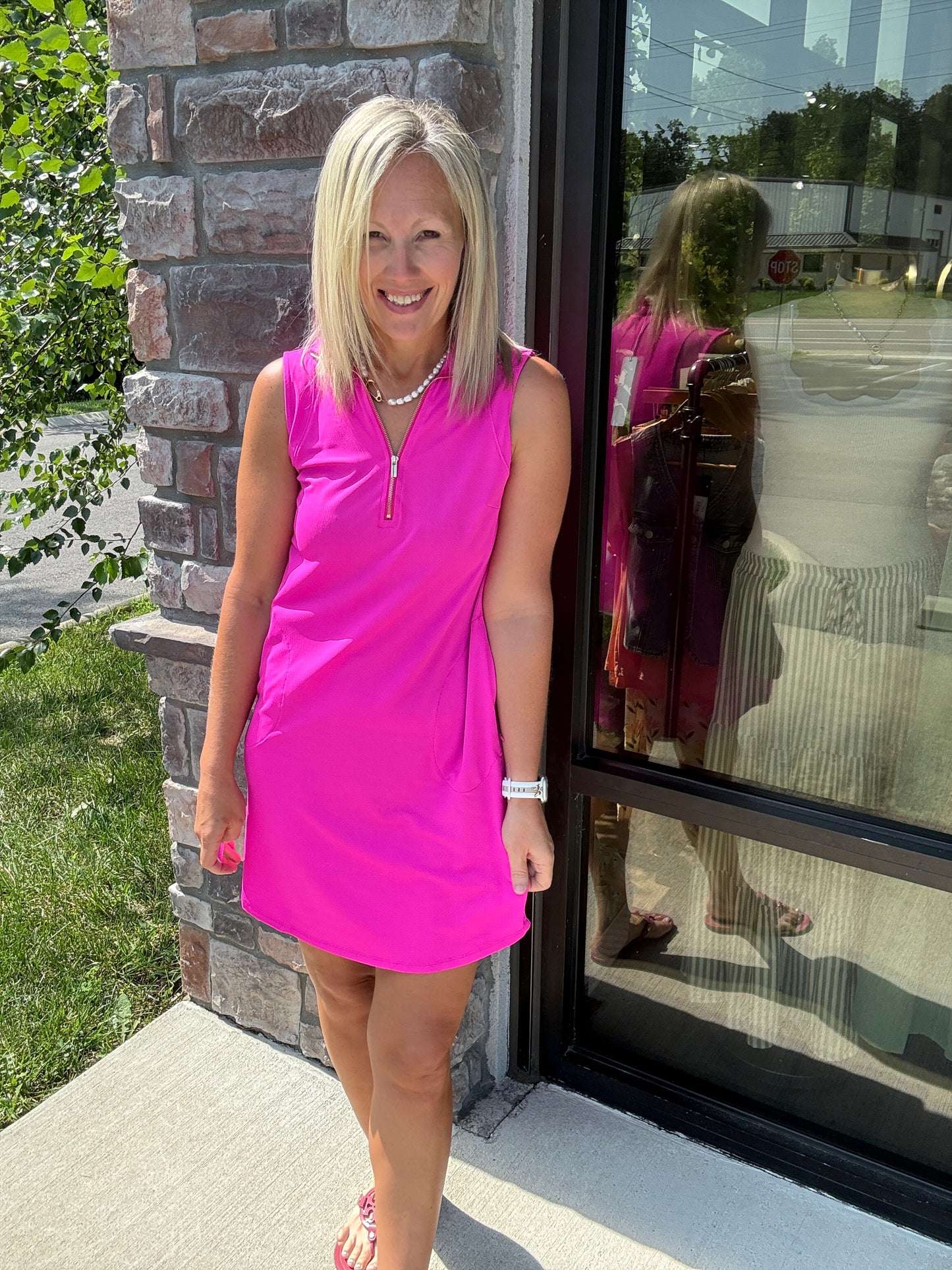 Magenta on the Go Dress