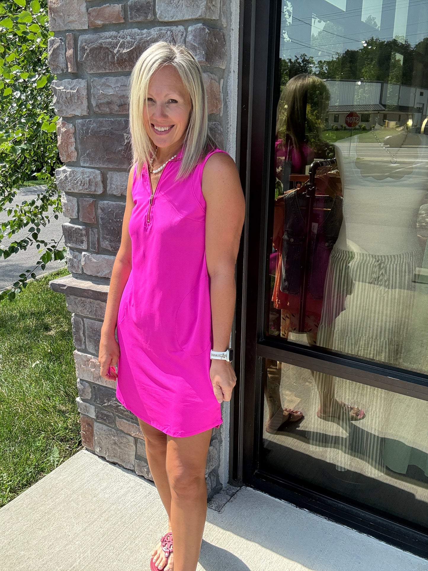 Magenta on the Go Dress