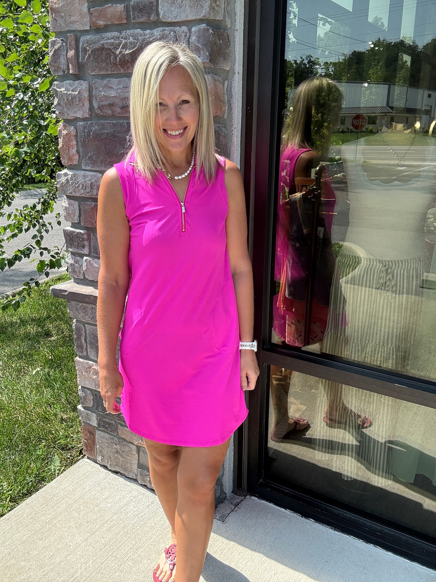 Magenta on the Go Dress