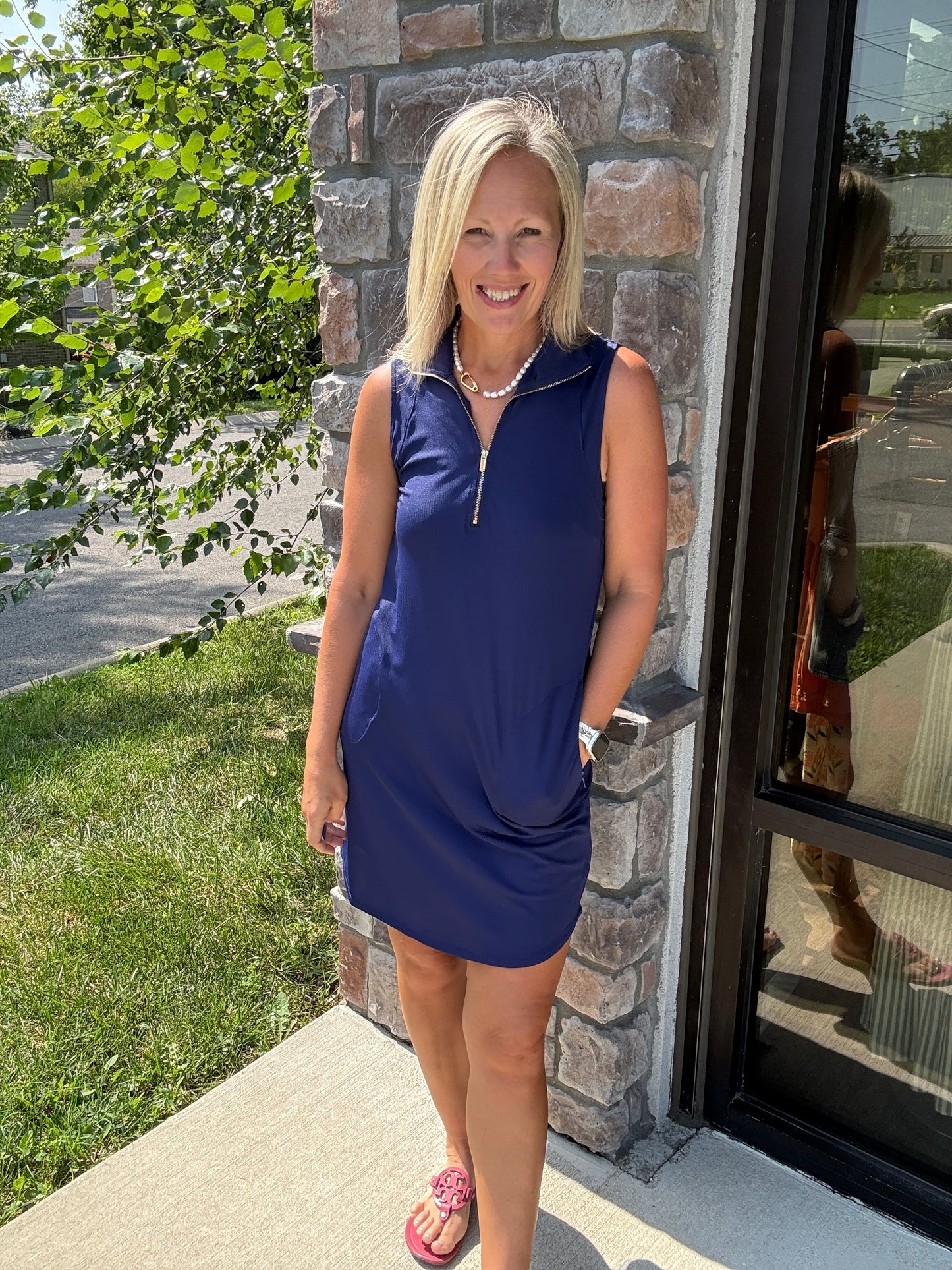 Navy on the Go Dress