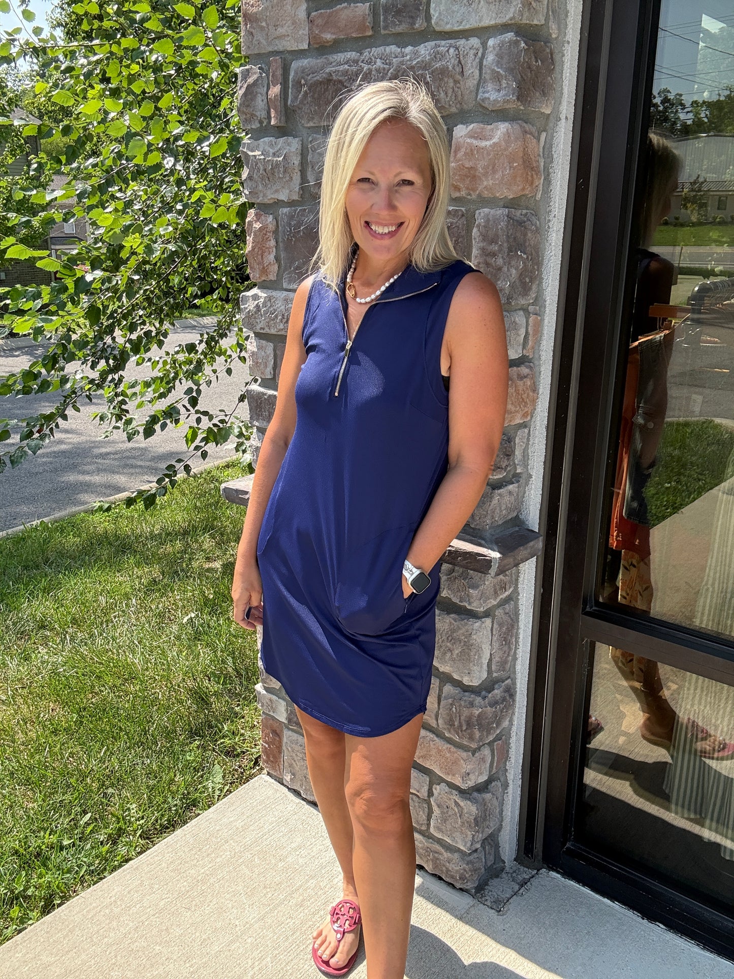 Navy on the Go Dress